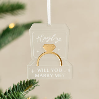 Engagement Ring Christmas Proposal Decoration