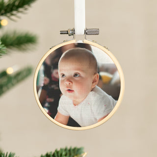 Mini First Christmas Photo Hoop Tree Decoration