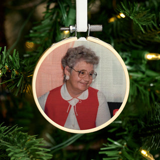 Mini Memorial Photo Hoop Christmas Tree Decoration
