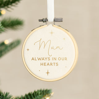 Remembrance Velvet Hoop Christmas Tree Decoration
