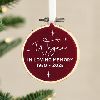 Remembrance Velvet Hoop Christmas Tree Decoration