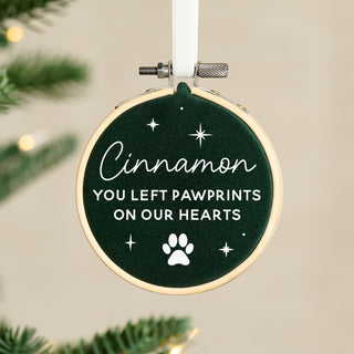Pet Memorial Velvet Hoop Christmas Tree Decoration