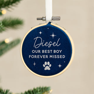 Pet Memorial Velvet Hoop Christmas Tree Decoration