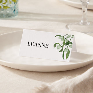 Mistletoe Christmas Dinner Place Cards