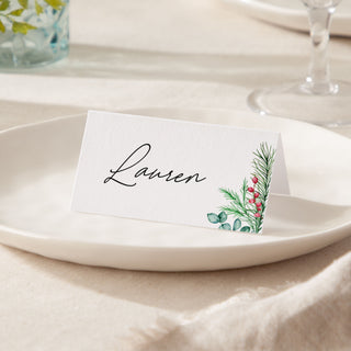 Festive Christmas Dinner Place Cards