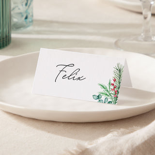 Festive Christmas Dinner Place Cards