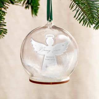 Remembrance Angel Personalised Christmas Bauble