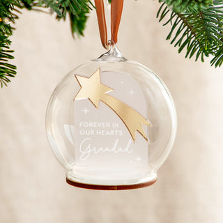 Shooting Star Personalised Remembrance Bauble