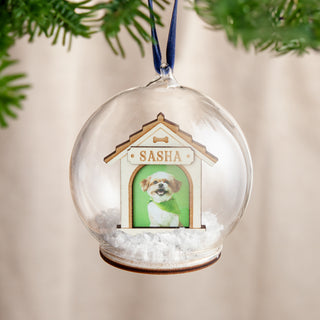 Personalised Kennel with Photo Christmas Bauble