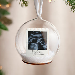 Personalised Baby Scan LEGO® Photo Memory Bauble