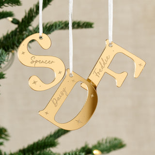 Family Initials Christmas Decoration Set