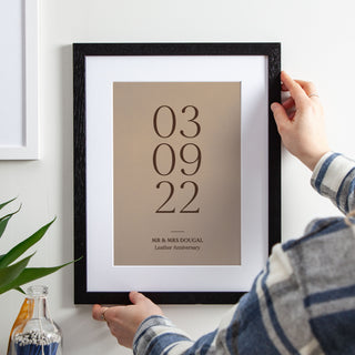 Special Date Leather 3rd Anniversary Print