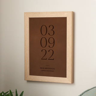 Special Date Leather 3rd Anniversary Print