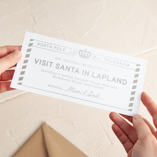 North Pole Telegram Foiled Gift Voucher