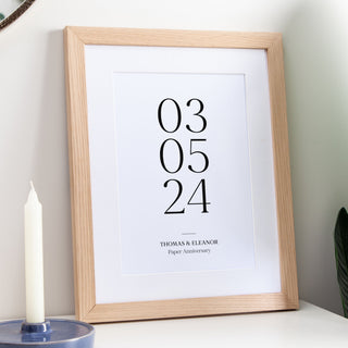 Special Date Paper Anniversary Print