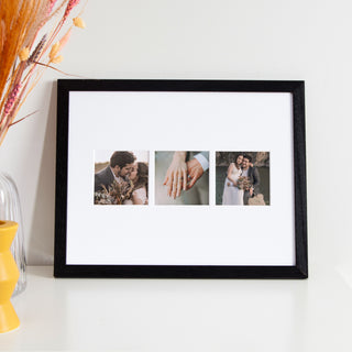 Triple Photo Mounted 1st Paper Anniversary Print