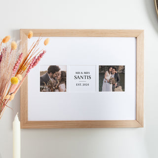 Double Photo Mounted Paper Anniversary Print