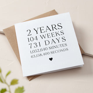 2 Years Cotton Anniversary Card