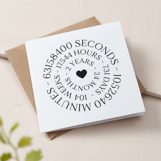 2 Year Timeline Cotton Anniversary Card