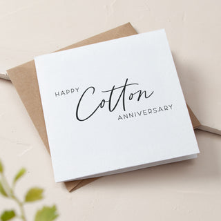 Happy Cotton Anniversary Card