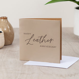 Happy Leather Anniversary Card