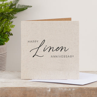 Happy Linen Anniversary Card