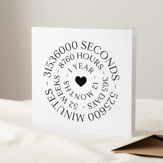 1 Year Timeline Paper Anniversary Card