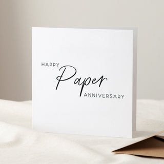 Happy Paper Anniversary Card