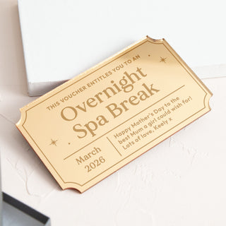 Personalised Gift Voucher Keepsake