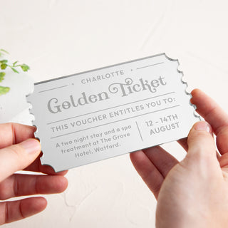 Personalised Golden Ticket Keepsake