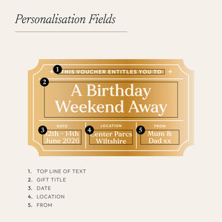 Personalised Acrylic Voucher Gift