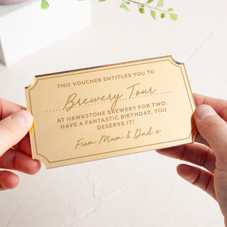 Personalised Acrylic Voucher Keepsake