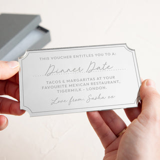 Personalised Acrylic Voucher Keepsake