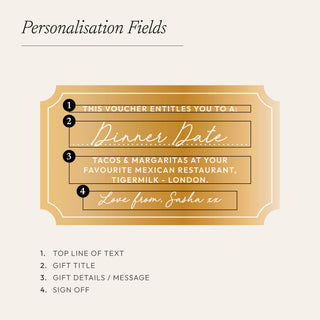 Personalised Acrylic Voucher Keepsake