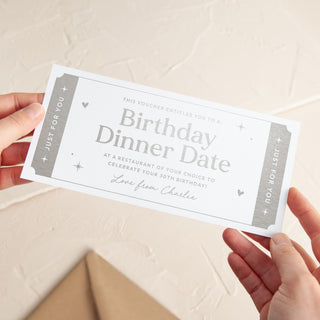 Just For You Foiled Gift Voucher