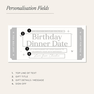 Just For You Foiled Gift Voucher