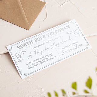 Foiled Christmas Gift Voucher from Santa
