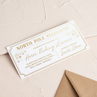 Foiled Christmas Gift Voucher from Santa