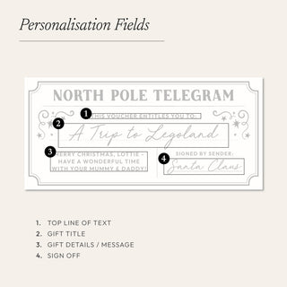 Foiled Christmas Gift Voucher from Santa