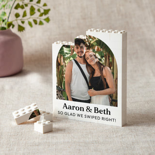 Arch Photo Personalised Building Block Keepsake