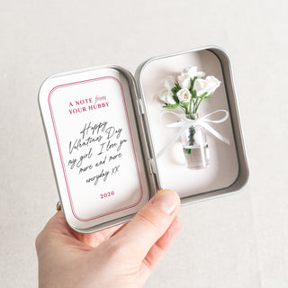 A Dozen Forever Roses Keepsake in Mini Tin