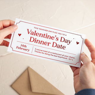Personalised Foiled Valentine's Day Gift Voucher