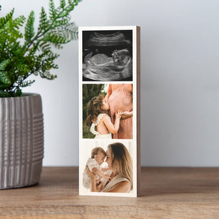 Mother's Day Triple Photo Wooden Block