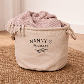 Personalised Canvas Storage Basket