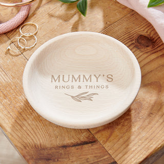 Personalised Engraved Wooden Trinket Dish