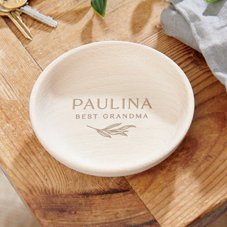 Personalised Engraved Wooden Trinket Dish