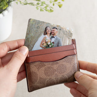 Personalised Photo Tin Anniversary Wallet Card