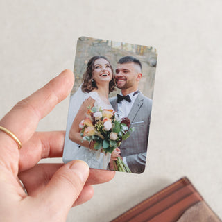 Personalised Photo Tin Anniversary Wallet Card
