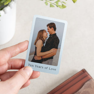Personalised Photo Tenth Anniversary Wallet Card