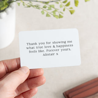 Personalised Photo & Initials Anniversary Wallet Card